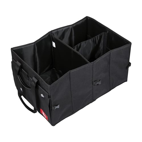 WEDO BigBox Shopper XL – robuste Kofferraumtasche 72 L, faltbar, 100 kg Traglast, Polyester, mit Innen- & Außentaschen, schwarz