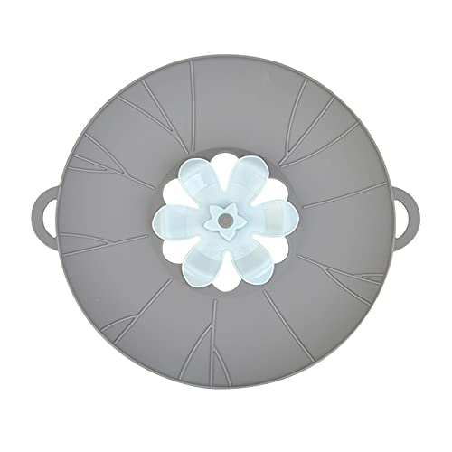 AGRYMER Bouchon de Trop-Plein Couvercle en Silicone, Couvercle de Casserole, Adapté aux Pots avec Diamètre d'ouverture de 15-28 Cm | Protection Anti-ébullition en Silicone pour Casseroles et Poêles Cover