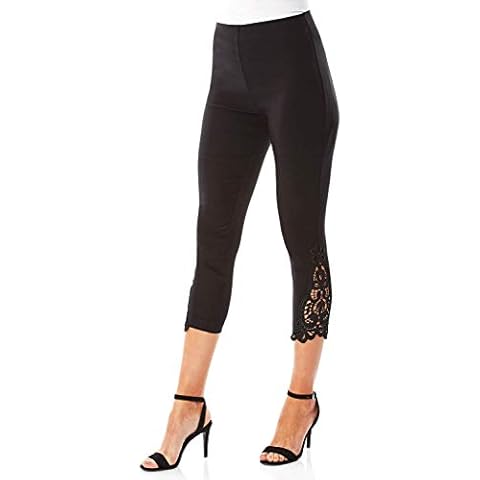 Roman Originals Lace Cropped Trousers for Women Cover