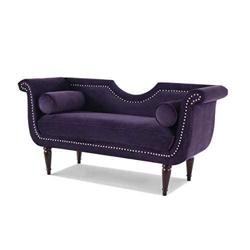 Image of Luxury Velvet 2 Seater Chaise Lounge Sofa - Tufted Chesterfield Modern Couch with Button Tufted Back Elegant Lounge Couch for Living Room, Bedroom, Office