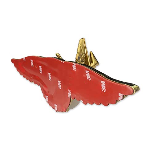 Image of Goddess Hood Ornaments for Cars Angel Flying Wings Logo Car Front Bonnet Stand Cars Metal Stickers Decals 3D Emblem Badge Auto Sticker Symbol Hood Ornament for Trucks Vehicle (Golden)