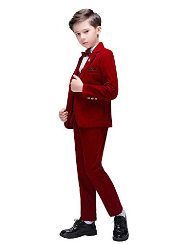 Costume smoking garçon pour mariage ensemble velours veste et pantalon