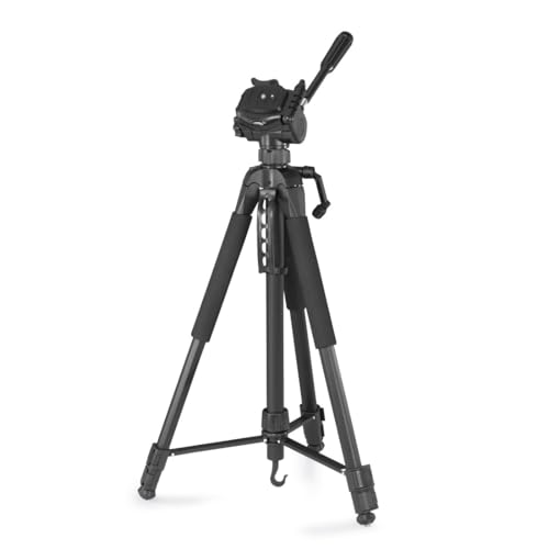 Hama Stativ Kamera Action 170 3D (Tripod mit 62-170cm H&ouml;he, Fotostativ inkl. Handy-Halterung und Tablet-Halterung, Dreibeinstativ mit 3-Wege-Kopf, Spiegelreflexkamera Stativ mit Tasche) schwarz