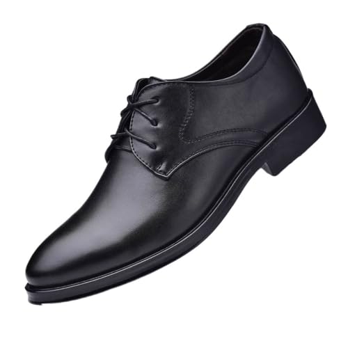 Men's Leather Business lace-up Casual Shoes Oxfords(Brown,10)3