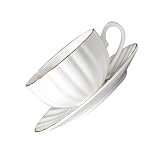 Cabilock Set de Tasses Café Céramique avec Soucoupes Design Élégant et pour Maison et ...