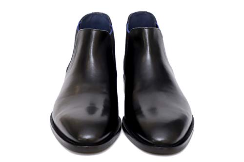 Image of Real Leather Men Black Chelsea Boot