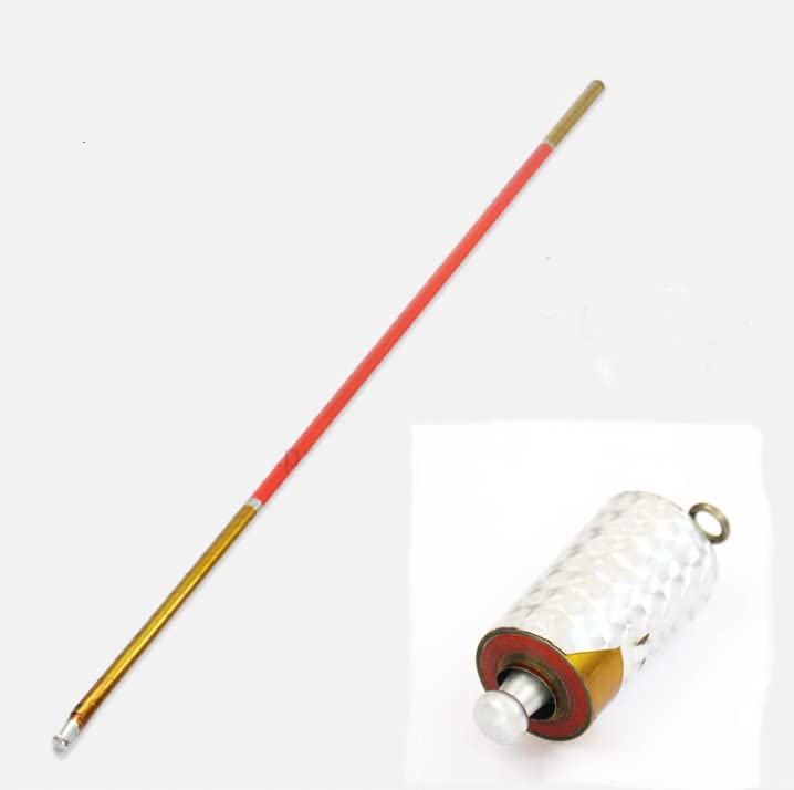 Enjoyer Metal Appearing Cane Magic Wand for Professional Magician Props Stage Magic Gimmicks Magic Accessories (Golden&Red, 55'')
