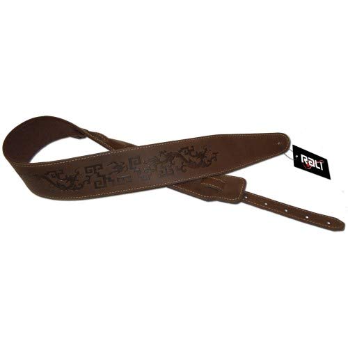 Rali Gitarrengurt Embossed 07 Leder Dunkelbraun