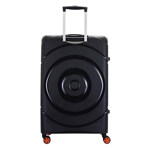 Image of American Tourister Polycarbonate Material Circurity Max 77 cm Small Hardside Cabin Suitcase with Xtrasecu 3-Point Locking System & Double Spinner 8 Wheels for Unisex - Black