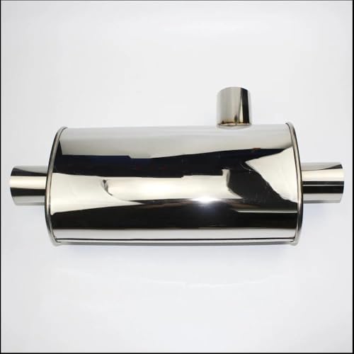 Silenciador de sonido escape coche 76mm que optimiza el flujo racing con acero inoxidable 304 5