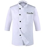 Nom personnalisé de la veste de chef : la veste de chef personnalisée pour hommes et femmes peut être personnalisée avec le nom du chef, du restaurant, etc. Uniformes de travail de chef uniques pour hommes et femmes.