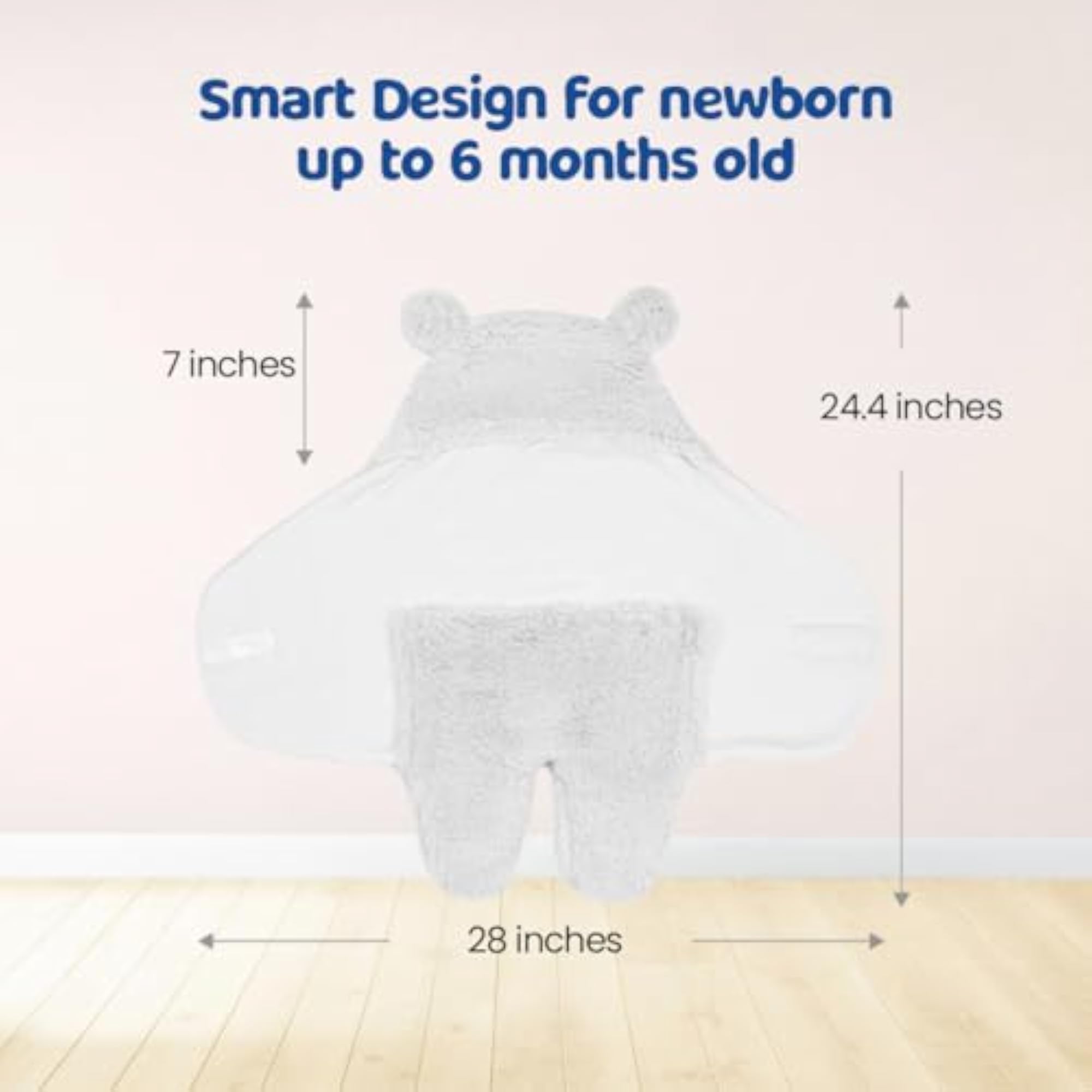 3-in-1 Hooded Baby Soft Blanket Wrapper