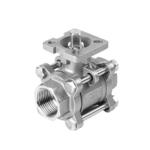 Vanne inox 316L DN25 trois pièces usinée haute précision