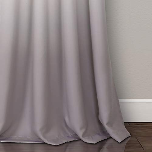 Lush Decor, Yellow and Gray Umbre Fiesta Curtains Light Filtering Window Panel Set for Living Dining, Bedroom (Pair), 52" W x 95" L - Image 4