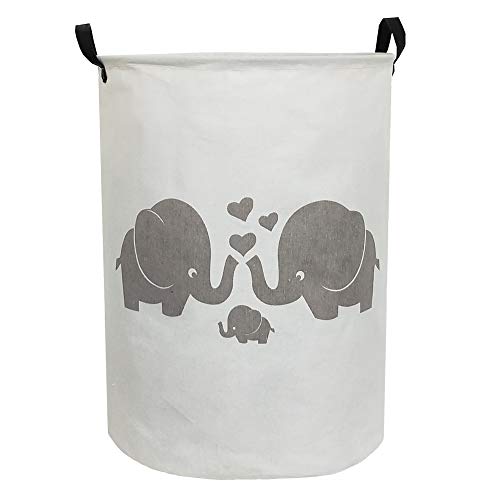ESSME Laundry Hamper,Collapsible Canvas Waterproof Storage Bin for Kids, Nursery Hamper,Gift Baskets,Home Organizer