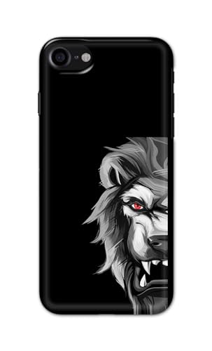 Image of PRINTFIDAA Printed Hard Back Cover Case for Apple iPhone 7 | iPhone 8 | iPhone SE 2020 | SE2 2020 | iPhone SE3 2022 Back Cover (Angry Lion) -112
