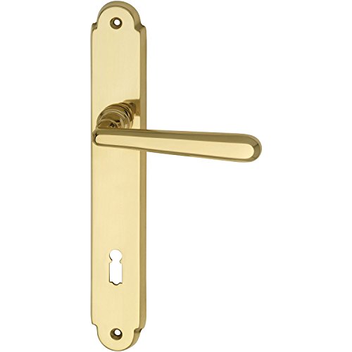 Marchesi 1231.150.002.M Drückergarnitur ALT-Wien-auf Schild, BB 90, 38-43, ohne Hangerl, pol, Messing poliert Cover