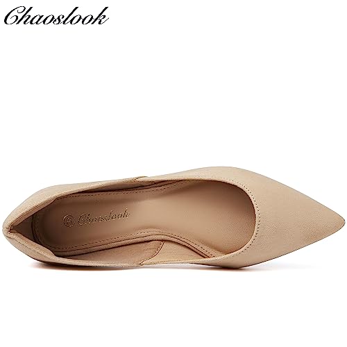 Image of Womens Pointed Toe Black Ballet Flats Comfortable Casual Dress Flats for Women Elegant Memory Foam Flats Shoes with Party Wedding