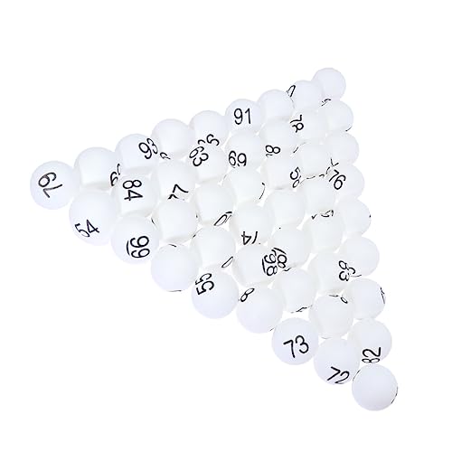 Kisangel 100 Pcs Water Balls Entertainment Table Tennis Balls Party Decoration Cat Balls Game Balls Propaganda Balls Party Balls Number Pingpong Capsule Ball Blower Child Lottery Ball White