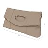 JNB Synthetic Leather Fold Over Clutch