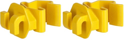 Kerbl T-Post Isolateur de câble Jaune Modèle 2016 (Lot de 2)