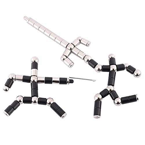 Fidget-Pen-Decompression-Magnetic-Metal-Pen-Toy-Pen-Relieving-Stress-Build-Various-of-Shapes-Strato-Pen-Multifunctional-Deformable-Magnet-Writing-Pen-Polar-Pen-for-Christmas-Gift-Pen-Colorful