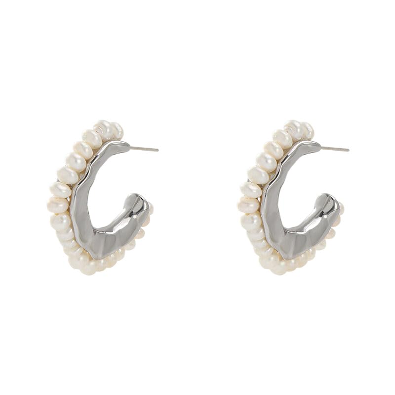 Boucles d'oreilles perlées de soirée et fête des mères