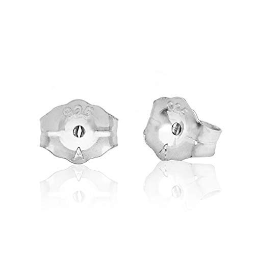 Premium Sterling Silver Ball Stud Earrings with 5mm Backings (8mm)