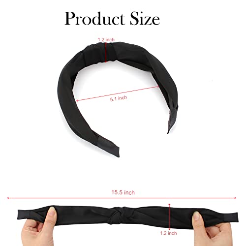 Yariew Headbands For Women, 6 Pack Knotted Headband Head Bands Top Knot Turban Leopard Headband Womens Girls Headbands Fashion Satin Wide Thick Headbands Hair Accessories For Women #TOP1