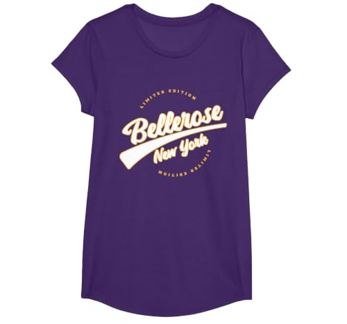 Retro Athletic Bellerose NY Clothing T-Shirt, Girls, Purple, Small