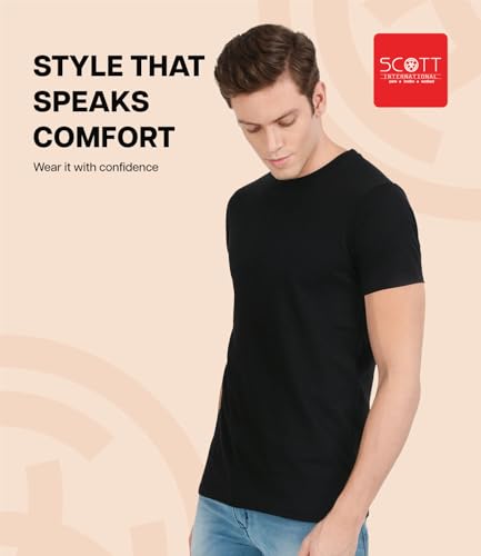 Image of Scott International Men's Regular Fit T-Shirt | Men's T-Shirt | Tees for Man | Tshirt for Men Stylish | Round Neck Tshirt for Man