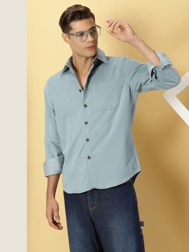 Image of Thomas Scott Men's Cotton Slim Fit Premium Corduroy Casual Shirt