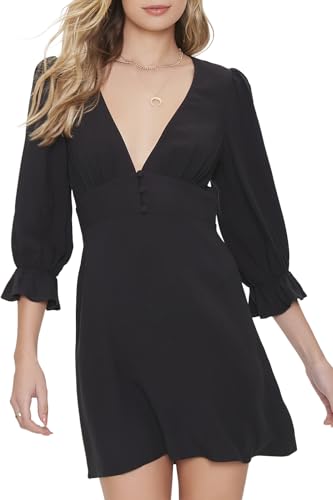 Robe femme mini à manches trompette plongeante Forever 21 pour l'été