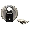 Master Lock Excell Discus Round Padlock 70mm M40EURD Silver #1