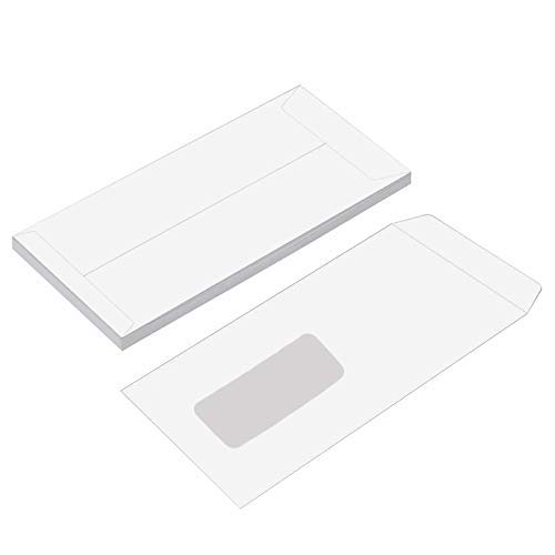 NSSP Window Envelopes – White Cheque Size 9.5 X 4.5 Inch, 100 GSM, Pack Of 250, Office Stationary For Mailing Invoices, Letters, Bills