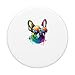 Bunte langhaarige französische Bulldogge Mom PopSockets mit austauschbarem PopGrip