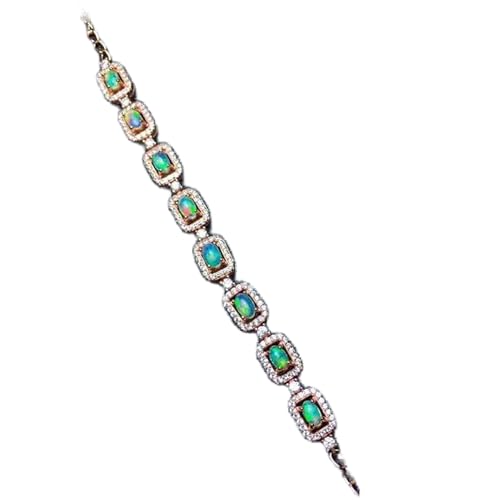Bracelet opale naturelle argent 925 éclat irisé pour sublimer vos tenues