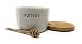 Stoneware Honey Pot with Acacia Wood Dipper and Lid by Hearth and Hand with Magnolia (Standard version)