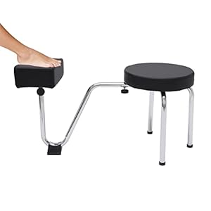 Pedicure Foot Rest Stool Chair, Adjustable Height Salon Spa Beauty Foot Rest Stand for Home Spa Salon Studio Equipment Supplies