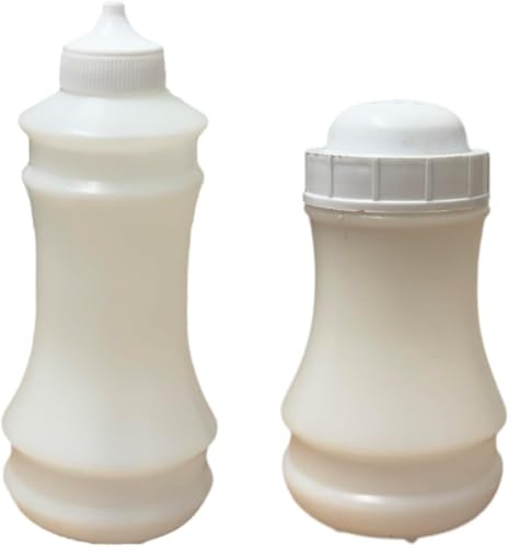 Salt & Vinegar Bottle, Anti-Drip Pourer, Press Design, Cleanable, Material: LDPE Plastic, Polypropylene Plastic Screw Lid, Lead-Free, Salt & Vinegar Shaker