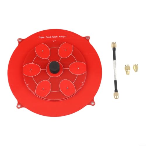 Antena 14dBi LHCP de alta ganancia 5.8 GHz para señal de largo alcance limpia en FPV racing rojo