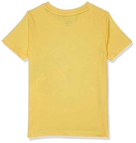 Image of miniklub Boys Yellow Printed Cotton Round Neck Pure Cotton T-Shirt