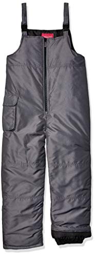 LONDON FOG Girls' Big Classic Snow Bib Ski Snowsuit, Grey, 14/16