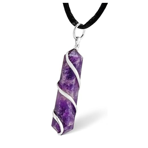 Sugandha Wellness Lepidolite Healing Crystal Necklace - Stress Relief & Clarity Inner Peace & Calm Mood Stabilizer