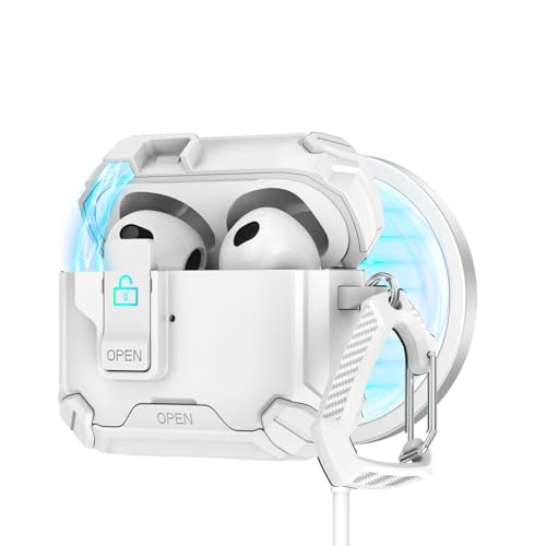 Airpods pro 1/2/3pP[XJo[ MagsafeΉACbN Sʕی݌v ϏՌ h~ N[jOLbgt Airpods 1/2/3/4 X^hfUC LED  (zCg-2, AirPo