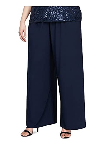 Image of Alex Evenings Women's Straight Leg Dress Pant for Mother of The Bride, Elegant Party Outfit (Plus Size)