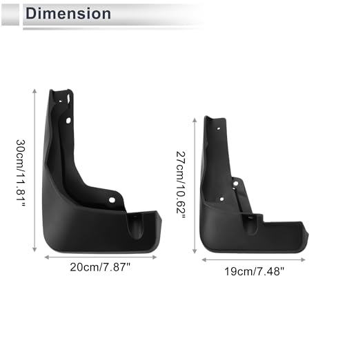 Image of X AUTOHAUX 1set Front and Rear Mud Flaps Splash Guards Mud Guards for Audi Q4 E-tron 2022-2023 2024 W /Mount Accessories