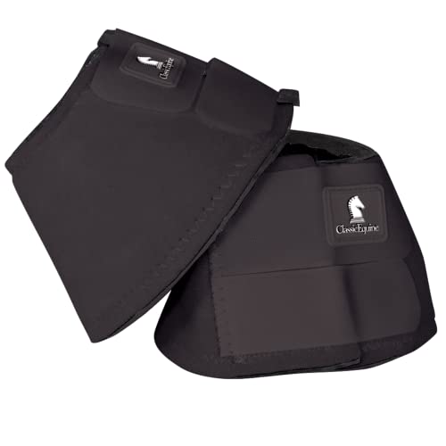 Classic Equine Neoprene Bell Boots, Black, Medium