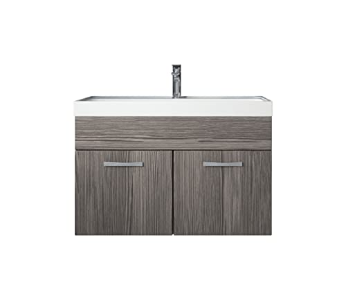 Badezimmer Badmöbel Set Paso 01 80cm Waschbecken Grau Eiche - Unterschrank Schrank Waschbecken Waschtisch Badezimmer Badmöbel Set Paso 01 80cm Waschbecken Grau Eiche - Unterschrank Schrank Waschbecken Waschtisch