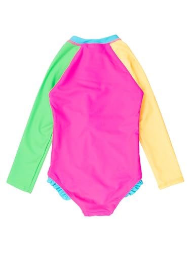 RuffleButts® Girls One Piece Rash Guard Baby Swimsuit UPF 50+ Sun Protection2